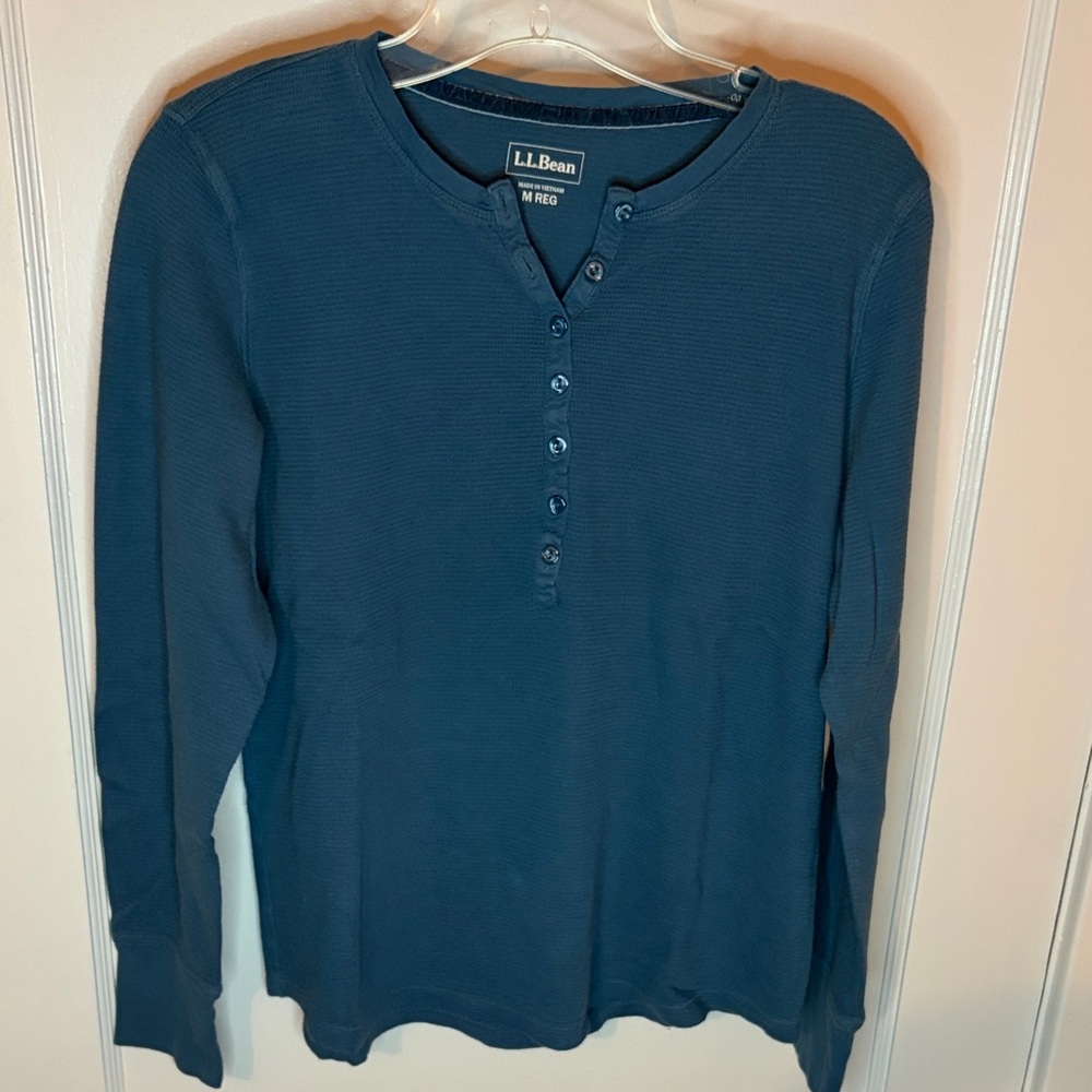 L.L. Bean Women’s Blue Long Sleeve Henley